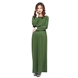 ワンピース　ドレス　女性　マタニティ　妊娠　長袖　写真　道具　撮影　ソフト (アーミーグリーン)