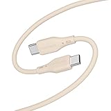 オウルテック Type-C to Type-Cケーブル PD 60W 対応 やわらかい ソフトシリコン採用 ケーブルバンド付き 絡まない 高耐久 USB2.0 充電/データ転送 2.0m サンドベージュ OWL-CBSCC20-SB