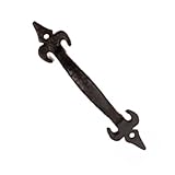 Iron Valley – 5 " Fleur De Lisキャビネットプルハンドル – Solid Cast Iron 8 Inch ブラック IV-170-S