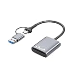 TREE DREAM CFexpress Type Aカードリーダー, デュアルポートUSB 3.2 (Gen 2), USB-C&USB-A 2-in-1 Type A CFexpress 搭載, 10Gbps高速転送, アルミ合金製，即時認識機能，コンパクト設計 CFexpress Type-A专用