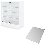 【福袋】[雅夢威] 3点セット39cm ロータイプ用 フィギュアラック「ワイド」83シリーズ＋背面ミラー1枚+LEDモジュールロータイプ用【正規品】KA-TMM8339L [マイ・コレクション] (ホワイト)