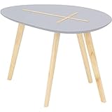 北欧風 サイドテーブル/ローテーブル 【幅60cm グレイ】 木製 『クローセ』 〔リビング〕