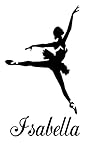 バレエダンサーIsabella名Letters Childrens部屋ビニール壁アートステッカーデカール