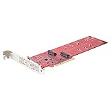StarTech.com デュアル M.2 PCIe SSDアダプターカード PCIe x8 / x16 to Dual NVMe or AHCI M.2 SSD PCI Express 4.0 7.8GBps/Drive 分岐が必要 - Windows/Linux対応 TAA (DUAL-M2-PCIE-CARD-B)