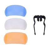 カメラフラッシュディフューザーカバー、フラッシュバウンスディフューザーカバー、87 * 41mm3カラー3in1ポップアップカメラフラッシュ写真用