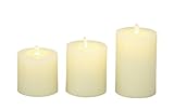 Deco 79 54882 Flameless Candle with Remote Set of 3 by Deco 79
