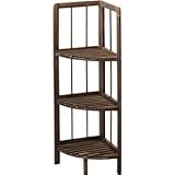 コーナーラック(フォールディングシェルフコーナー) 木製 3段 LFS-365BR ブラウン