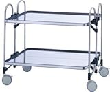 業務用 キッチンワゴン 2段×90cm スタイリッシュ 折りたためます made in Japan
