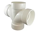 Canplas 192185 PVC DWV Double Sanitary Tee, 4-Inch by Canplas