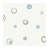 York Wallcoverings BT2708 Graphic Loopy Daisy with Splashy Color Dot Center Wallpaper, Robin Egg Blu