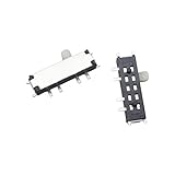 Goliton® 10X MSK-12C03-07（1P2T）3位1P2T PCBパネル　垂直スライドパワートグルスイッチ　8P　シルバー