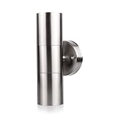 Sunsbell Waterproof Up Down Cylinder Wall Sconce Lighting Indoor Outdoor Lighting Fixture Kit + 2 LE