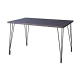 アイアンフレーム&amp;天然木パイン材天板 テーブル ダイニングテーブル 120×70×70cm (DBR)