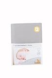 Pinolino Terry Cloth Fitted Sheet for Cot Bed (Grey by Pinolino