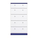 アルファタカバ 耐震チェストシリーズ アロー 60cm幅5段 (ブルー)