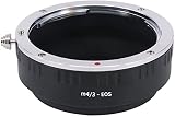 NinoLite EOS-M4/3 アダプター、EOS/EFレンズ を マイクロフォーサーズ カメラ ボディに付ける為のアダプター 黒