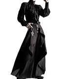 [KALAOK] コスプレ 仮装 変装 メンズ 舞台 貴族 ステージ衣装 中世 Cosplay 黒 L