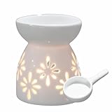 JP Number アロマポット 香炉 アロマ炉 アロマ ディフューザー アロマバーナー 陶器 キャンドルホルダー セット (デイジー)