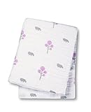 lulujo Muslin Cotton Swaddling Blanket - Hippos by lulujo Baby
