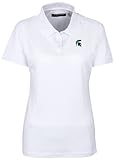 NCAA Michigan State Spartansレディースソリッドピケ半袖ポロ、ホワイト、XXLサイズ