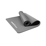 mobifitness ヨガマット 10mm ストレッチ ヨガ ラグ トレーニング エクササイズ ホットヨガ クッション ピラティス ダイエット プレイマット 防音 厚手 (ブラック)