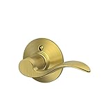 Schlage f170 ACC 608 RH non-turning Right Handアクセントレバー、サテン真鍮