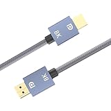 8K DisplayPortケーブル DP to DPケーブル 8K@60HZ 1.4規格 240Hz対応 高耐久ナイロン編み素材 DP DisplayPortケーブル 32.4Gbps 高速、PC/ASUS/Dell/Acer ノートパソコン/TV対応DisplayPortケーブル (3m)