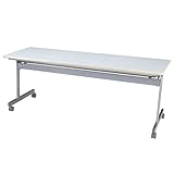 会議用テーブル KSシリーズ 跳上式 1800×600mm ホワイト