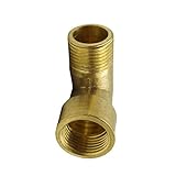 真鍮ホースカプラージョイント継手ねじアダプタ メスからオス エルボ 1/8インチ