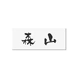 丸三タカギ 彫り込み済表札 アクリル APA1-W-1-3-森山 【完成品】