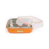Thinkbaby、弁当ボックス、BPAフリー、オレンジ – 1 ea ,パックof 3