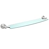 Allied Brass DT-33/24-SCH 24' x 5' Glass Shelf Satin Chrome [並行輸入品]