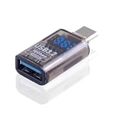 Poyiccot USB-C USB-A 変換コネクタ10Gbps、USB 3.2規格 Type C to Type A 変換アダプタ LED 出力表示付き、透き通る USB Type C 変換アダプタ高速転送 充電対応スマホ/パソコン/充電器等対応,1個