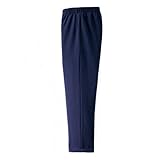 レディースパンツ 冬用 裏フェイクファー付の丈直し不要！あったか撥水ストレッチパンツ40617（紺4）(L)