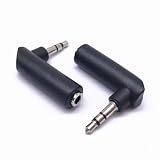 LeTradeJP L字型3.5mm ステレオミニプラグ L型3.5mmオーディオ変換アダプタ 90度 ミニジャック L型変換コネクタ オーディオアダプタ ヘッドセット MP3プレーヤー タブレット に対応