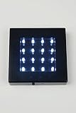 ブラック5 " Squareライトベース16 LEDクールホワイト,電池式
