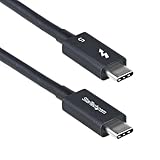 StarTech.com Thunderbolt 5ケーブル／80cm／8K60Hz／最大120Gbps／240W PD／USB-C/4互換／ブラック／急速充電 TBLT5MM80CM240W