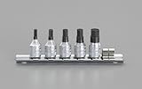 エスコ 1/4"sq/5個組[HEX]ビットソケット EA617XL-100