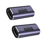 YFFSFDC USB C 中継アダプタ メス to メス USB Type C 延長アダプタ【40Gbps高速データ転送&100W/5A急速充電& 8K@60Hz映像出力】タイプ USB-C Type C 延長コネクタ USB4メス 延長コード 2個セット 中継器の両端はtype-c to type-c線の使用のみをサポートしている