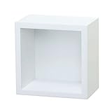ドウシシャ(DOSHISHA) 賃貸でも安心。ピンで取り付ける壁掛け飾り棚 キューブタイプ(S) 幅20×奥行10×高さ20cm ホワイト KB-20S WH KB-20S WH