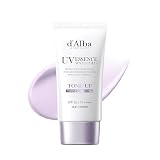 [d'Alba公式] トーンアップ UVエッセンス サンクリーム - SPF50+/PA++++ 化粧下地 日焼け止め 美容液 汗と水に強い ウォータープルーフ イージーウォッシャブル 一度に落とせる ファンデフリー 紫外線 敏感肌 乾燥肌 低刺激 顔 全身用 ヴィーガン (パープル 50ml)
