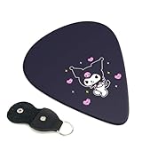 サンリオ クロミ エレキギター ベース用ピック ウクレレ ギター Abs素材 エレクトリック アコースティック 弦楽器 人差し指楽器ピック 6個パック 0.96mm