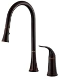 Danze D459022BR Antioch Snapback Single Handle Pull Down Kitchen Faucet, Tumbled Bronze [並行輸入品]