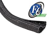 TechFlex F6F1.25TB Flexo F6 Flame Retardant 1-1/4-inch Braided Cable Sleeve, Black - 10 Feet by CarN