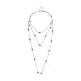 星３連ネックレス レディース Necklace ペンダント ロング 多層 ぶら下がりネックレス (金) (gold)