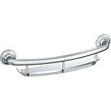 Moen 16 Grab Bar With Corner Shelf Chrome Finish by Moen