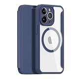 iPhone 14ケース 手帳型 magsafe対応 背面 透明 クリア 財布型 アイホン 14 ケース マグネット スマホケース iPhone14 手帳型ケース 耐衝撃 カバー 薄い Qi ワイヤレス充電 あいふぉん14スマホカバー (iPhone 14, ブラック)