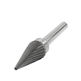 uxcell　回転式ヤスリ　ビット　円錐形　シングルカット　12x 25mm　ハードウェアツール