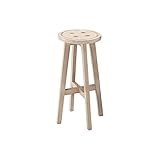 インテリア 家具 便利 おしゃれ ハイスツール ボットーネ 木製 高さ60cm CL-222IV アイボリー