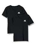 [アディダス] VネックTシャツ AP45702 2枚組 ボーイズ ブラック 140